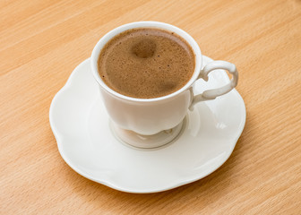 Turkish coffe in large cup