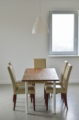 Dining table and chairs in the kitchen