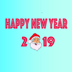 Happy new year 2019. Santa Claus 2019.