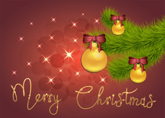 Brilliant illustration of Stars and sparkles on red background