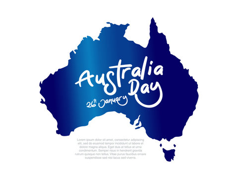 illustration Happy Australia Day Celebration poster or banner Background set