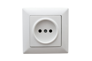 Electric socket isolated on a white background.