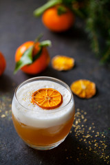 Christmas cocktail of amaretto sour