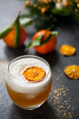 Christmas cocktail of amaretto sour