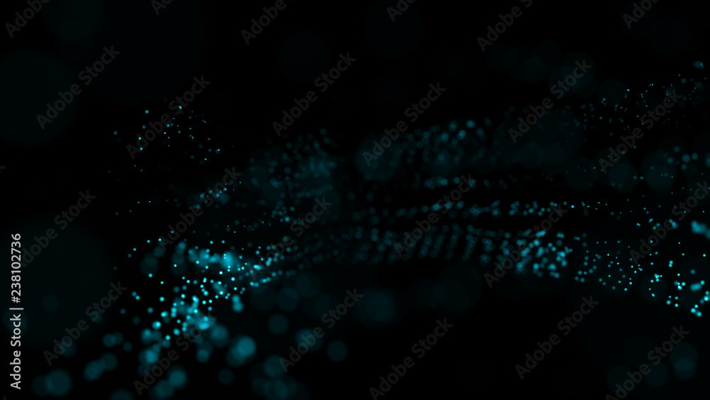 Poster big data visualization 3d. digital background. data threads plot. big data. abstract 3d big data vis