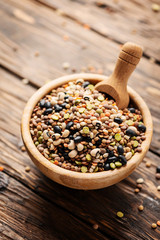 Mix of raw legumes