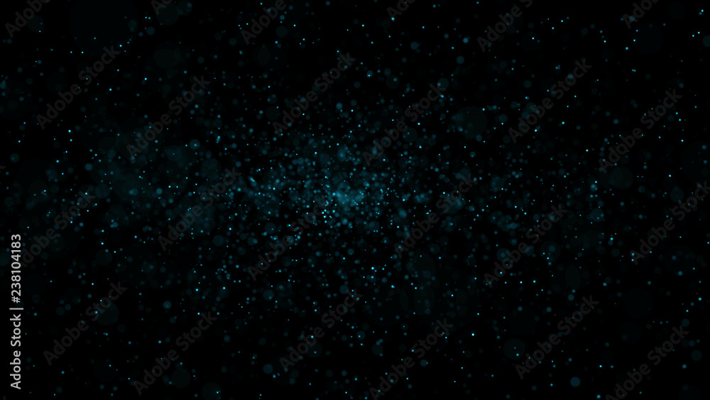 Poster dust particles. abstract background of particles. 3d rendering. dots background. futuristic digital 