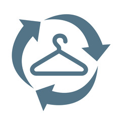 Second hand Symbol Flat Design Icon isoliert auf weißem Hintergrund