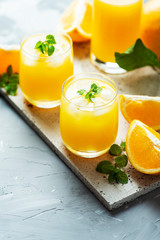 Fresh cold orange juice
