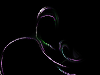 Purple fractal flame on a black background
