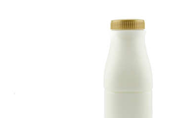Milk bottle isolated on white background