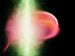 Fractal flame on a black background