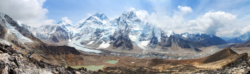 Crédence de cuisine en verre imprimé Everest Mont Everest Khumbu Glacier Népal Himalaya montagnes