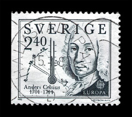 Anders Celsius (1701-1744), inventor of temperature scale, scientist, explore circa 1982. canceled...