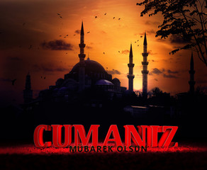 Turkish Flag and Cuma Kutlaması - Namaz (3D)