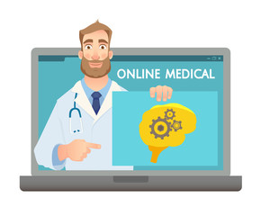 Online medicine concept