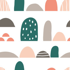 Minimalistic seamless geometric semicircle pattern