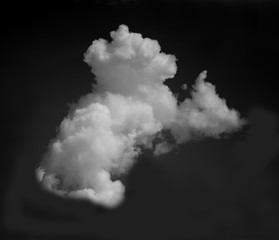 white clouds on black background