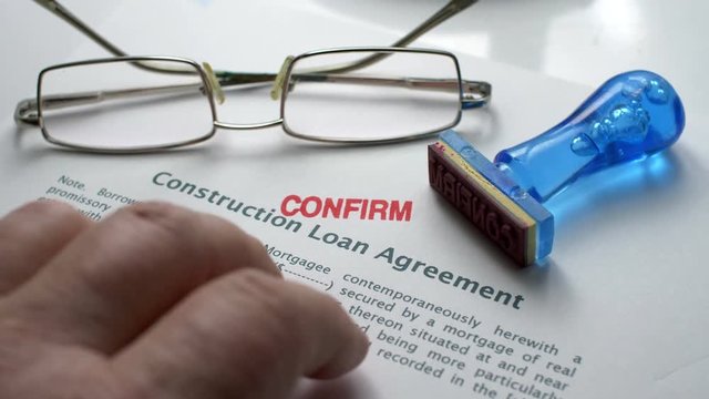 Construction loan agreement confirm