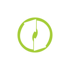 circle arrows negative space logo