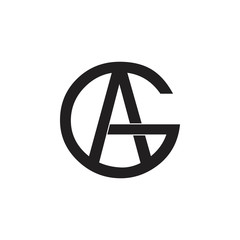 letter ag circle linked logo