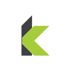 letter k arrow geometric logo