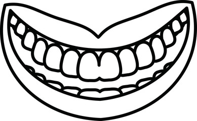 Realistic lady's mouth outline