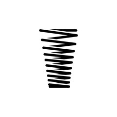 Metal spring vector icon