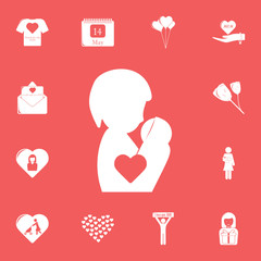 mother with baby icon. Detailed set of mother day icons. Premium graphic design. One of the collection icons for websites, web design, mobile app