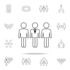 relationship of business person with customers icon. Detailed set of people in work icons. Premium graphic design. One of the collection icons for websites, web design, mobile app
