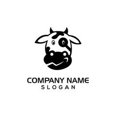 Cow head with loop and statistical symbol for SEO or financial logo templates with vector files07