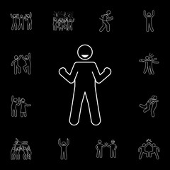 rejoice icon. Detailed set of people celebration icons. Premium graphic design. One of the collection icons for websites, web design, mobile app