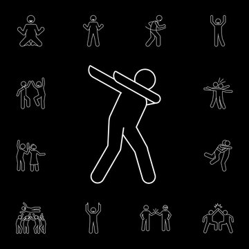 deb move icon. Detailed set of people celebration icons. Premium graphic design. One of the collection icons for websites, web design, mobile app