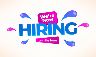 We are hiring banner with megaphone. Join our team