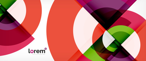 Fototapeta premium Multicolored round shapes abstract background