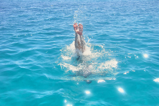 Man dives
