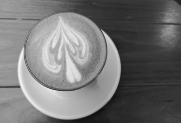  coffee in black and white