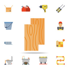 color samples of wood icon. Detailed set of color construction tools. Premium graphic design. One of the collection icons for websites, web design, mobile app