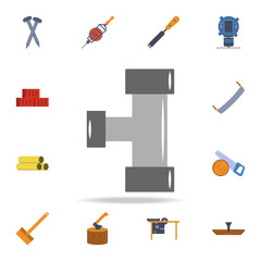 color pipe icon. Detailed set of color construction tools. Premium graphic design. One of the collection icons for websites, web design, mobile app