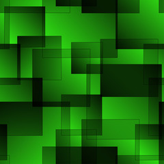 Pattern of green squares with shadow and volume.