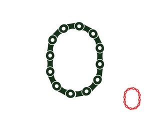 letter O  logo chain concept