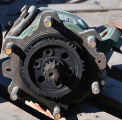spare parts of a gear wheel on hydraulic tractor gear pump