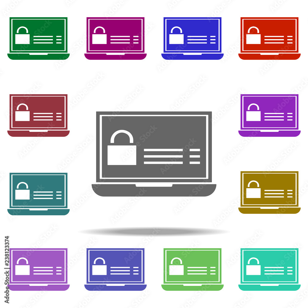 Poster block documents in your computer icon. elements of hacker in multi color style icons. simple icon fo