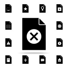 ban on document icon. File and documents icons universal set for web and mobile