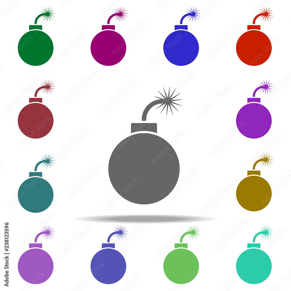 Poster bomb icon. elements of hacker in multi color style icons. simple icon for websites, web design, mobi