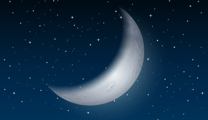 Obraz na płótnie Canvas A moon on the sky