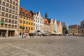 Fototapeta na wymiar Market Square in the center of Wroclaw, Poland