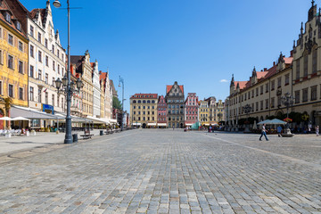 Market Square in the center of Wroclaw, Poland