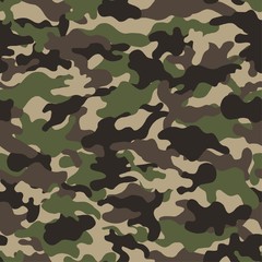 Fototapeta premium Camouflage background. Seamless pattern.Vector. 迷彩パターン