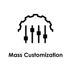 gear, volume mixer, mass customization icon. One of business icons for websites, web design, mobile app